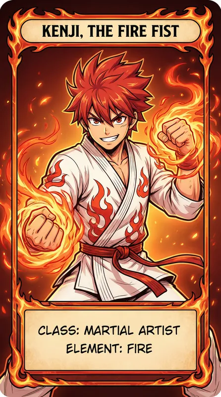 烈焰拳师角色卡片——男同动漫 | 男同动漫社区平台精选动漫角色
